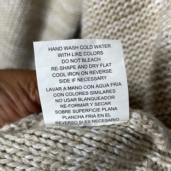 JUNE & HUDSON Sweater with Fringe Detail | Beige | Large - Picture 9 of 9